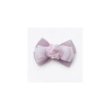 Lavender Blossom Organza Bow hair accessory on white background view 1