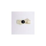 Ivory Button Barrette hair accessory on white background view 1