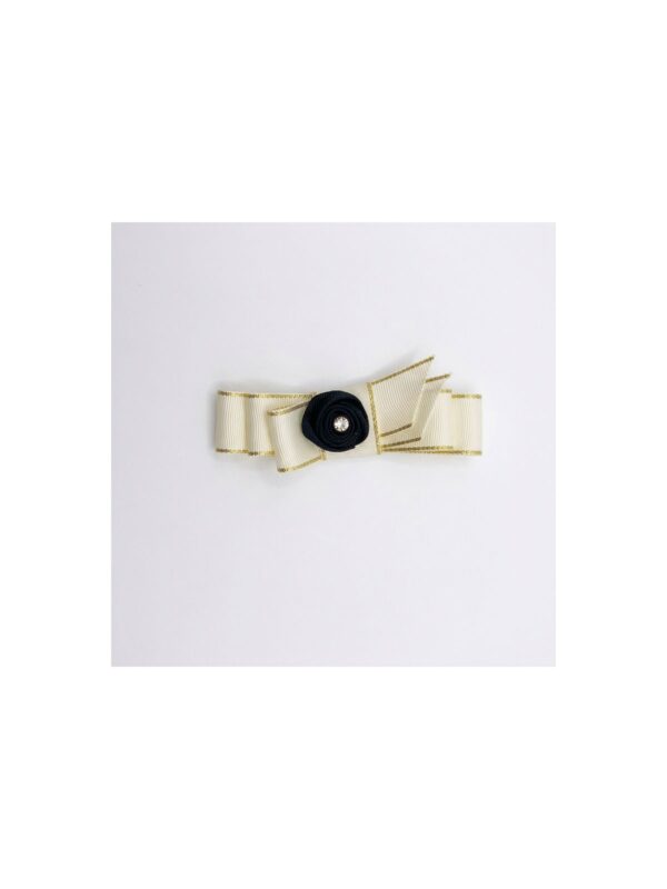 Ivory Button Barrette