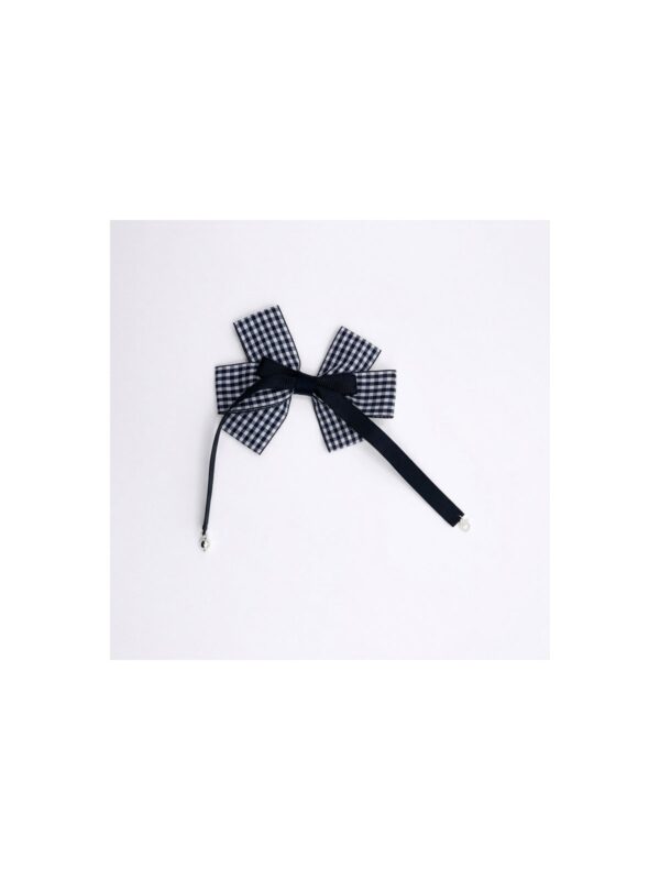 Black Gingham Mini Tie Bow