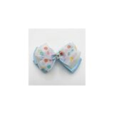 Pastel Dot Double Bow hair accessory on white background view 1