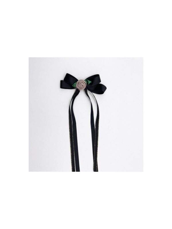 Black Ribbon Tail Bow