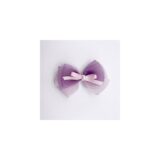 Lavender Sheer Classic Bow hair accessory on white background view 2
