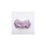 Lavender Blossom Organza Bow hair accessory on white background view 3