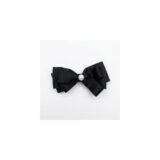 Noir Pearl Bow hair accessory on white background view 1