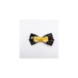 Mustard Rose Lace Bow hair accessory on white background view 4