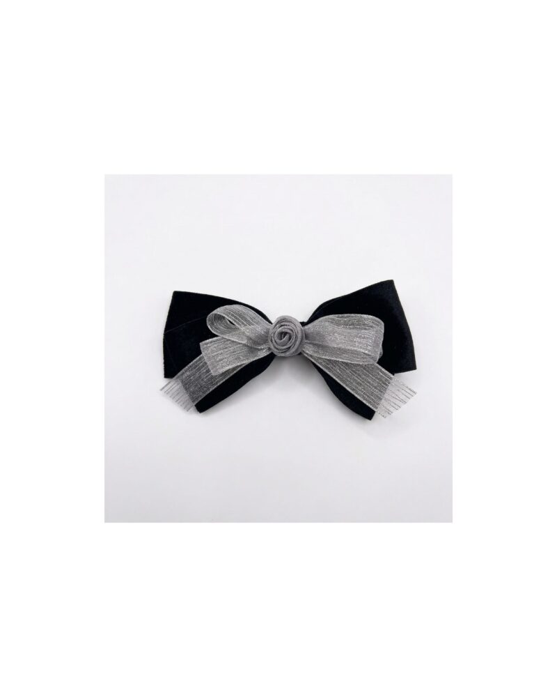 Black Silver Statement Bow