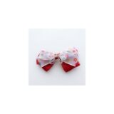 Pink Garden Pearl Bow hair accessory on white background view 1