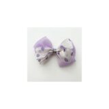 Lavender Butterfly Print Bow hair accessory on white background view 1