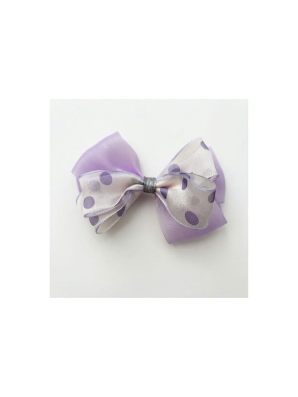 Lavender Butterfly Print Bow