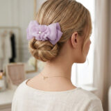 lavender rosette organza bow lifestyle gallery image 1