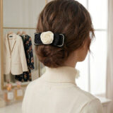 ivory camellia velvet bow lifestyle gallery image 1