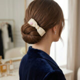 ivory button barrette lifestyle gallery image 1