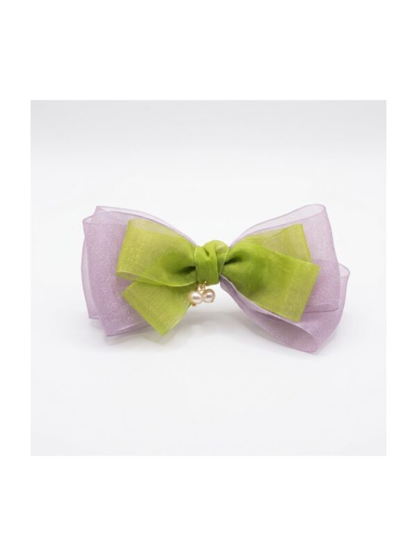 Lime Lilac Organza Bow