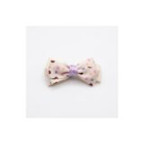 Pastel confetti dot ribbon bow hair clip on white background view 1
