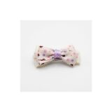 Pastel confetti dot ribbon bow hair clip on white background view 2