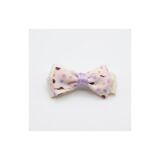 Pastel confetti dot ribbon bow hair clip on white background view 5